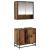 Set de mobilier pentru baie 2 pcs Lemn Vechi Lemn compozit GartenMobel Dekor