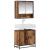 Set de mobilier pentru baie 2 pcs Lemn Vechi Lemn compozit GartenMobel Dekor