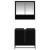 Set de mobilier pentru baie 2 pcs Stejar Negru Lemn compozit GartenMobel Dekor