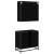 Set de mobilier pentru baie 2 pcs Stejar Negru Lemn compozit GartenMobel Dekor