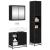 Set de mobilier pentru baie 3 pcs Stejar Negru Lemn compozit GartenMobel Dekor