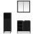 Set de mobilier pentru baie 3 pcs Stejar Negru Lemn compozit GartenMobel Dekor