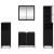 Set de mobilier pentru baie 4 pcs Stejar Negru Lemn compozit GartenMobel Dekor