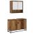 Set de mobilier pentru baie 2 pcs Lemn Vechi Lemn compozit GartenMobel Dekor