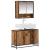 Set de mobilier pentru baie 2 pcs Lemn Vechi Lemn compozit GartenMobel Dekor