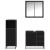 Set de mobilier pentru baie 3 pcs Stejar Negru Lemn compozit GartenMobel Dekor