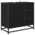 Set de mobilier pentru baie 3 pcs Stejar Negru Lemn compozit GartenMobel Dekor