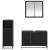 Set de mobilier pentru baie 3 pcs Stejar Negru Lemn compozit GartenMobel Dekor