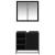 Set de mobilier pentru baie 2 pcs Stejar Negru Lemn compozit GartenMobel Dekor