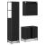 Set de mobilier pentru baie 3 pcs Stejar Negru Lemn compozit GartenMobel Dekor