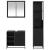 Set de mobilier pentru baie 3 pcs Stejar Negru Lemn compozit GartenMobel Dekor