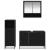 Set de mobilier pentru baie 3 pcs Stejar Negru Lemn compozit GartenMobel Dekor