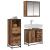 Set de mobilier pentru baie 3 pcs Lemn Vechi Lemn compozit GartenMobel Dekor