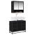 Set de mobilier pentru baie 2 pcs Stejar Negru Lemn compozit GartenMobel Dekor