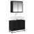 Set de mobilier pentru baie 2 pcs Stejar Negru Lemn compozit GartenMobel Dekor