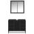 Set de mobilier pentru baie 2 pcs Stejar Negru Lemn compozit GartenMobel Dekor