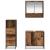 Set de mobilier pentru baie 3 pcs Lemn Vechi Lemn compozit GartenMobel Dekor