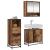 Set de mobilier pentru baie 3 pcs Lemn Vechi Lemn compozit GartenMobel Dekor