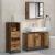 Set de mobilier pentru baie 3 pcs Lemn Vechi Lemn compozit GartenMobel Dekor