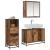 Set de mobilier pentru baie 3 pcs Lemn Vechi Lemn compozit GartenMobel Dekor