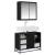 Set de mobilier pentru baie 2 pcs Stejar Negru Lemn compozit GartenMobel Dekor