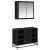 Set de mobilier pentru baie 2 pcs Stejar Negru Lemn compozit GartenMobel Dekor