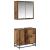 Set de mobilier pentru baie 2 pcs Lemn Vechi Lemn compozit GartenMobel Dekor