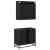Set de mobilier pentru baie 2 pcs Stejar Negru Lemn compozit GartenMobel Dekor