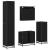 Set de mobilier pentru baie 4 pcs Stejar Negru Lemn compozit GartenMobel Dekor