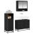 Set de mobilier pentru baie 3 pcs Stejar Negru Lemn compozit GartenMobel Dekor