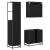 Set de mobilier pentru baie 3 pcs Stejar Negru Lemn compozit GartenMobel Dekor