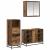 Set de mobilier pentru baie 3 pcs Lemn Vechi Lemn compozit GartenMobel Dekor