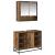 Set de mobilier pentru baie 2 pcs Lemn Vechi Lemn compozit GartenMobel Dekor