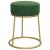 Taburet rotund, verde, catifea GartenMobel Dekor