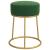 Taburet rotund, verde, catifea GartenMobel Dekor