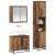 Set de mobilier pentru baie 3 pcs Lemn Vechi Lemn compozit GartenMobel Dekor