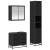 Set de mobilier pentru baie 3 pcs Stejar Negru Lemn compozit GartenMobel Dekor