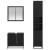 Set de mobilier pentru baie 3 pcs Stejar Negru Lemn compozit GartenMobel Dekor