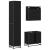 Set de mobilier pentru baie 3 pcs Stejar Negru Lemn compozit GartenMobel Dekor