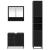 Set de mobilier pentru baie 3 pcs Stejar Negru Lemn compozit GartenMobel Dekor