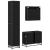 Set de mobilier pentru baie 3 pcs Stejar Negru Lemn compozit GartenMobel Dekor
