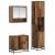 Set de mobilier pentru baie 3 pcs Lemn Vechi Lemn compozit GartenMobel Dekor