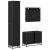 Set de mobilier pentru baie 3 pcs Stejar Negru Lemn compozit GartenMobel Dekor