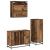 Set de mobilier pentru baie 3 pcs Lemn Vechi Lemn compozit GartenMobel Dekor