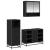Set de mobilier pentru baie 3 pcs Stejar Negru Lemn compozit GartenMobel Dekor