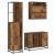 Set de mobilier pentru baie 3 pcs Lemn Vechi Lemn compozit GartenMobel Dekor