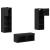 Dulapuri pentru TV Pe perete 4 pcs Stejar Negru Lemn compozit GartenMobel Dekor
