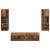 Unitate TV de Perete Pe perete 6 pcs Lemn Vechi Lemn compozit GartenMobel Dekor