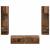 Unitate TV de Perete Pe perete 6 pcs Lemn Vechi Lemn compozit GartenMobel Dekor