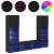 Unități TV de perete cu LED 5 pcs Stejar Negru Lemn compozit GartenMobel Dekor